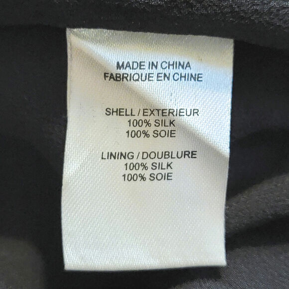 Theory Sequin Silk Scoop Neck Sleeveless Black Shift Mini Dress Size 8 - Picture 12 of 13